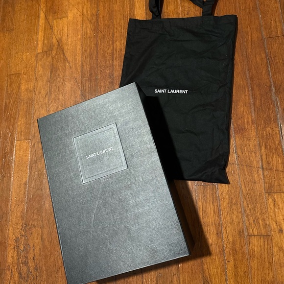 Saint Laurent Distressed Black Denim Jeans (Hedi Slimane Era) w/ Gift Packaging - Picture 8 of 9